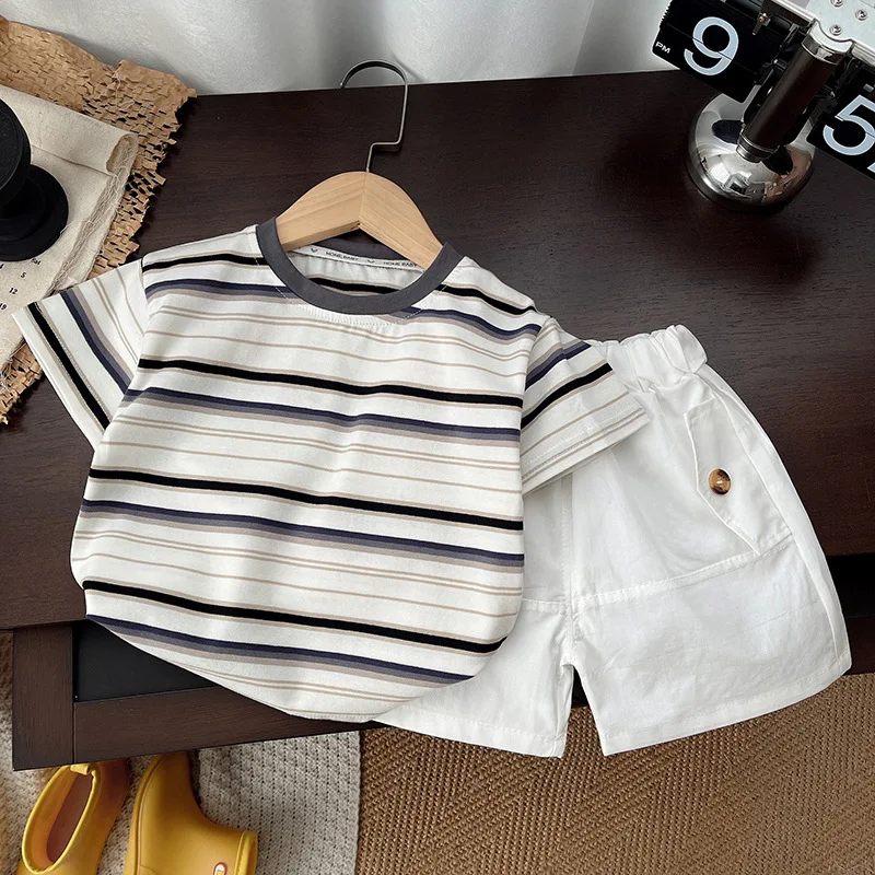 Fashion Boys Girls Short Sleeve Shorts Casual Sets Comfortable Striped 1st Birthday 2Pcs Suits Baby Kids Summer Outdoor Clothing
Fashion Boys Girls Short Sleeve Shorts Casual Sets Comfortable Striped 1st Birthday 2Pcs Suits Baby Kids Summer Outdoor Clothing