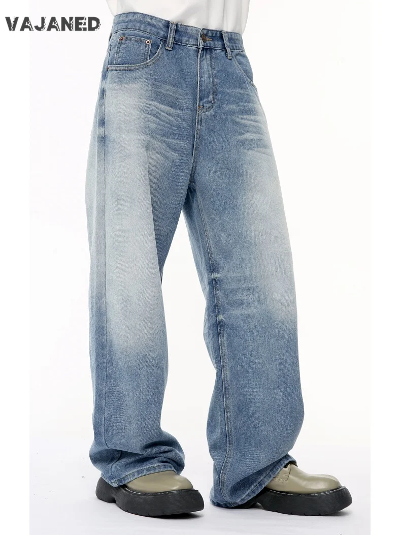 VAJANED autumn brand Korean white washed pattern men's straight loose wide leg jeans high street baggy casual denim trousers
VAJANED autumn brand Korean white washed pattern men's straight loose wide leg jeans high street baggy casual denim trousers