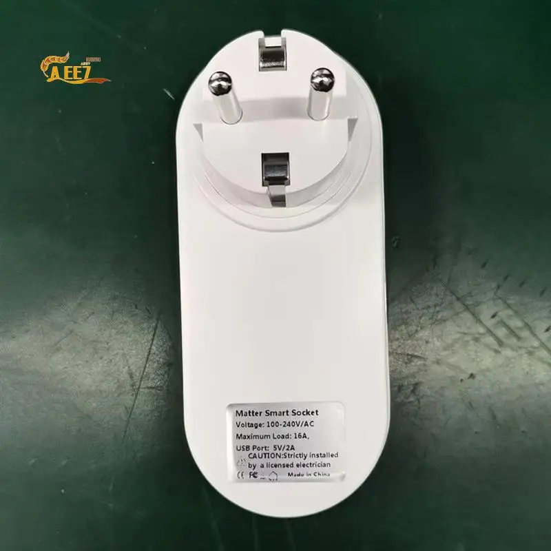 AEE7-Matter Wi-Fi умная вилка питания USB-розетка, совместимая с Homekit Alexa Google Home Smartthings, прочная вилка стандарта США
AEE7-Matter Wi-Fi умная вилка питания USB-розетка, совместимая с Homekit Alexa Google Home Smartthings, прочная вилка стандарта США