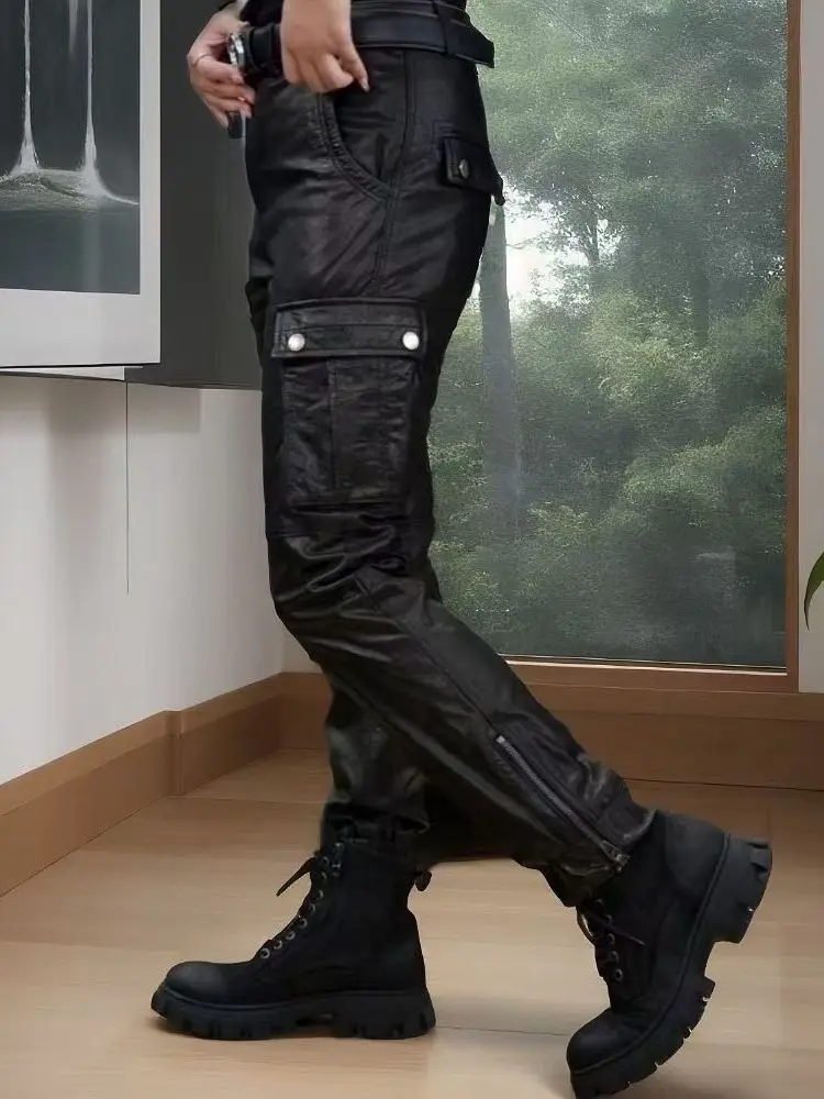 Модные облегающие кожаные брюки в стиле Харадзюку для мужчин и женщин, рабочая одежда, велосипедные брюки, длинные брюки, повседневная молодежная мода
Модные облегающие кожаные брюки в стиле Харадзюку для мужчин и женщин, рабочая одежда, велосипедные брюки, длинные брюки, повседневная молодежная мода