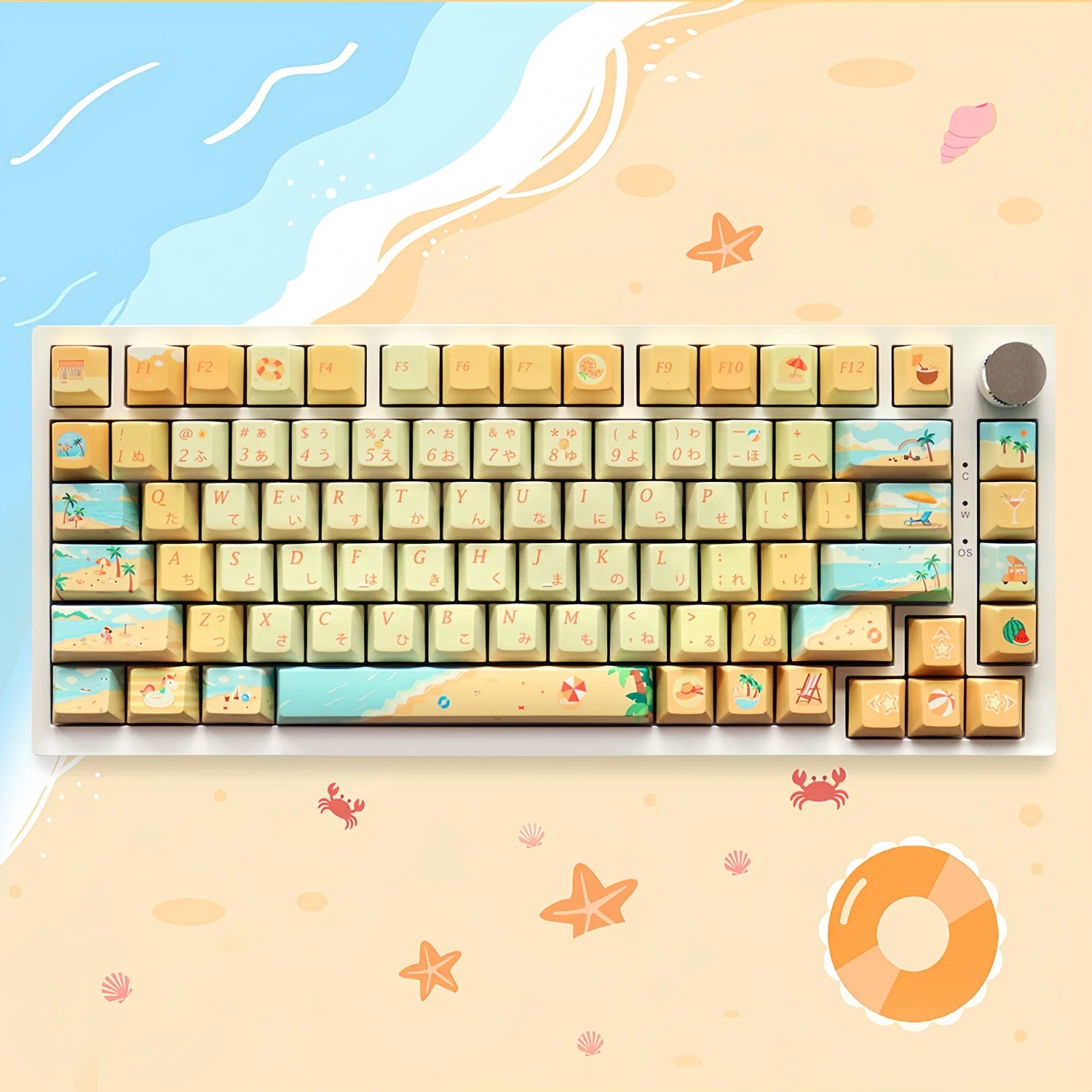 For Summer Beach Theme Custom Keycaps PBT Cherry Profile Dye-Sub Japanese Input Key Cap For Mx Switch Mechanical Keyboard
For Summer Beach Theme Custom Keycaps PBT Cherry Profile Dye-Sub Japanese Input Key Cap For Mx Switch Mechanical Keyboard
