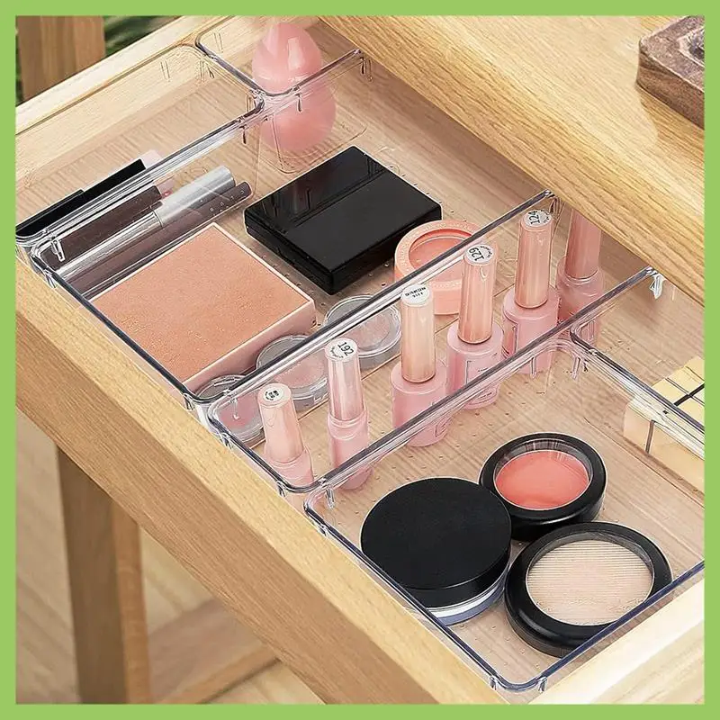 16-Piece Drawer Organizer Set, 5 Different Sized Bathroom And Kitchen Drawer Storage Trays, Transparent Storage Boxes
16-Piece Drawer Organizer Set, 5 Different Sized Bathroom And Kitchen Drawer Storage Trays, Transparent Storage Boxes
