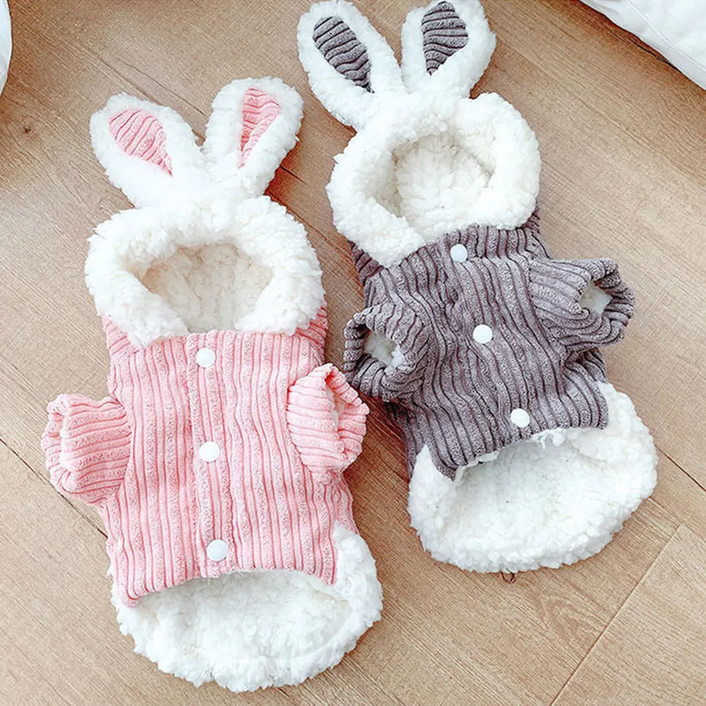 Dog Hoodie Thick Warm Cozy Dog Coat Puppy Bunny Costume Cute Windproof Pet Sweater Comfortable Autumn Winter Clothes 
Dog Hoodie Thick Warm Cozy Dog Coat Puppy Bunny Costume Cute Windproof Pet Sweater Comfortable Autumn Winter Clothes
