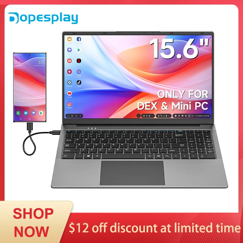 Dopesplay 15.6 inch Portable Lapdock Screen For Samsung DeX with Keyboard Battery FHD External Monitors For Mini PC Mac Laptops
Dopesplay 15.6 inch Portable Lapdock Screen For Samsung DeX with Keyboard Battery FHD External Monitors For Mini PC Mac Laptops