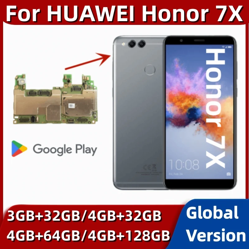 Материнская плата для HUAWEI Honor 7X, логическая плата, 64 ГБ, 128 ГБ, глобальная прошивка, оригинальная материнская плата
Материнская плата для HUAWEI Honor 7X, логическая плата, 64 ГБ, 128 ГБ, глобальная прошивка, оригинальная материнская плата