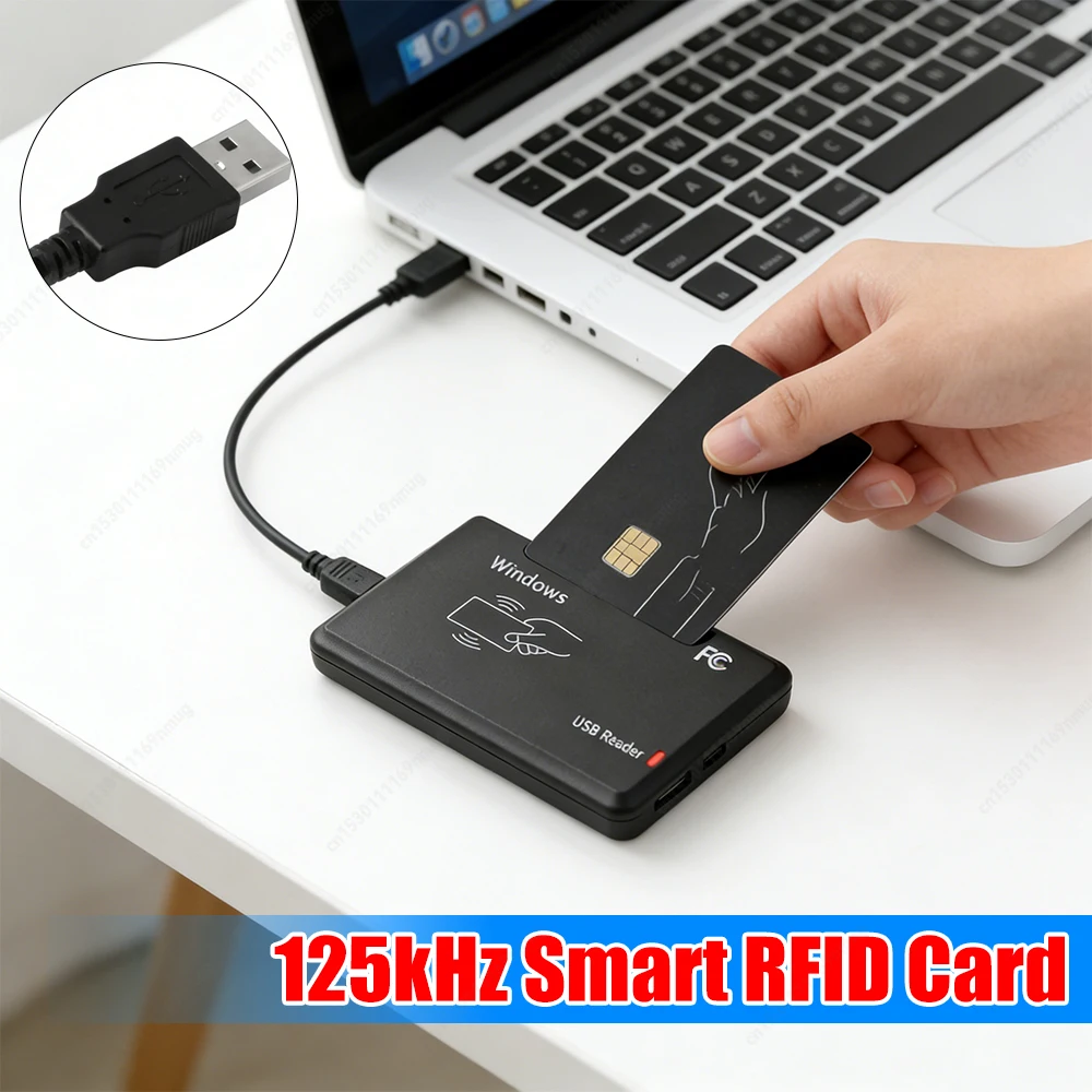 125kHz Smart RFID Card Issuer USB Driverless Property Authorization Card Reader Contactless Proximity Sensor Readers
125kHz Smart RFID Card Issuer USB Driverless Property Authorization Card Reader Contactless Proximity Sensor Readers