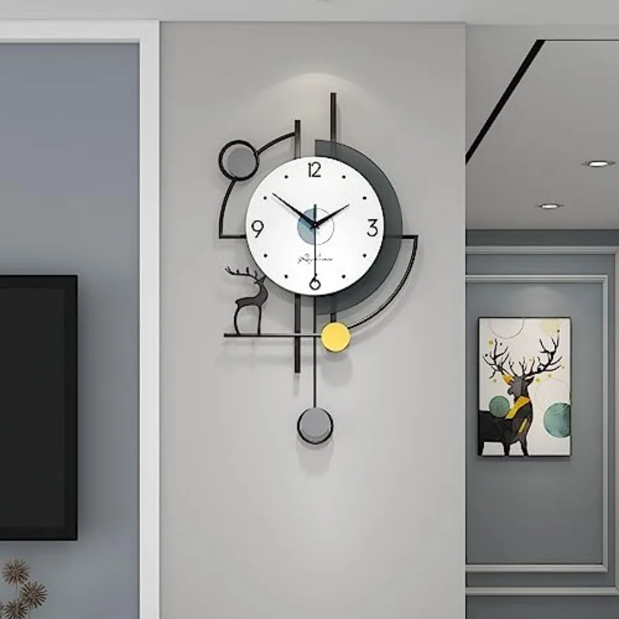 Large Wall Clocks for Living Room Decor Modern Pendulum Wall Clock Silent Quartz Battery Operated Non-Ticking for Bedroom Kitch
Large Wall Clocks for Living Room Decor Modern Pendulum Wall Clock Silent Quartz Battery Operated Non-Ticking for Bedroom Kitch
