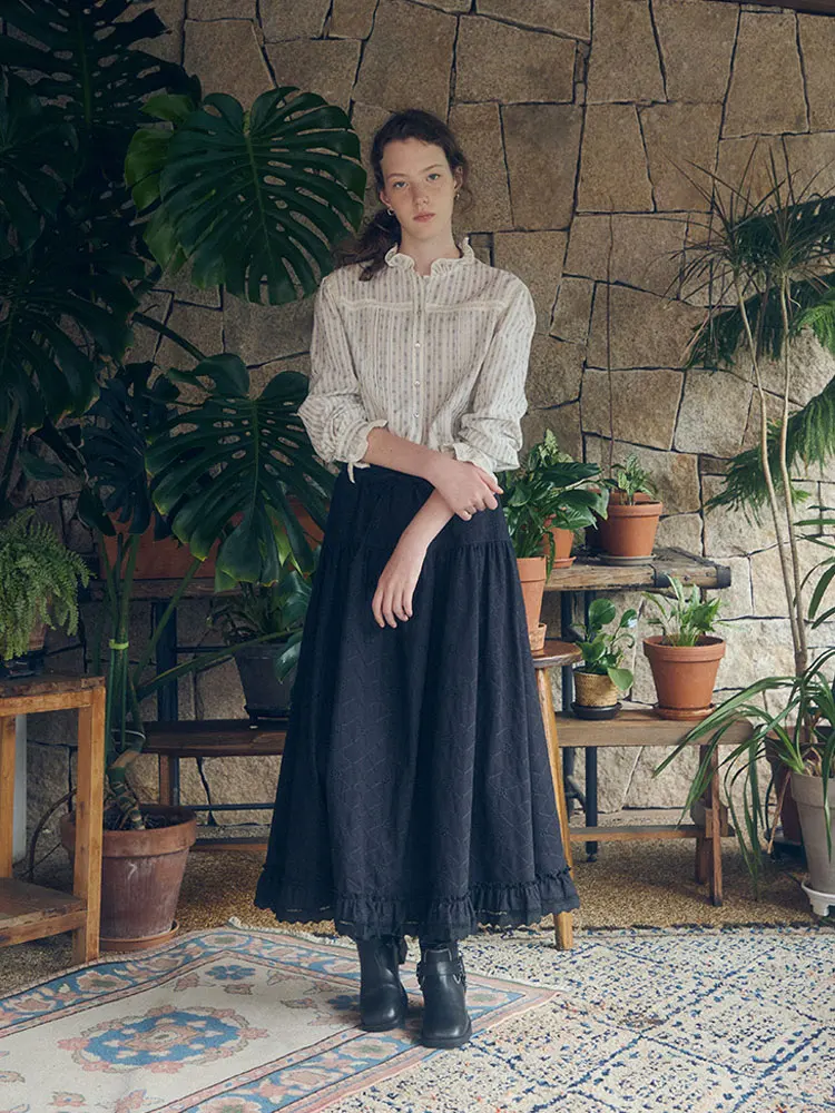 Nok Xiaola Select 2026 Spring New Brand MUE Lace Stripe Patchwork Shirt Casual Style Long Sleeve Cotton Women's Shirt
Nok Xiaola Select 2026 Spring New Brand MUE Lace Stripe Patchwork Shirt Casual Style Long Sleeve Cotton Women's Shirt
