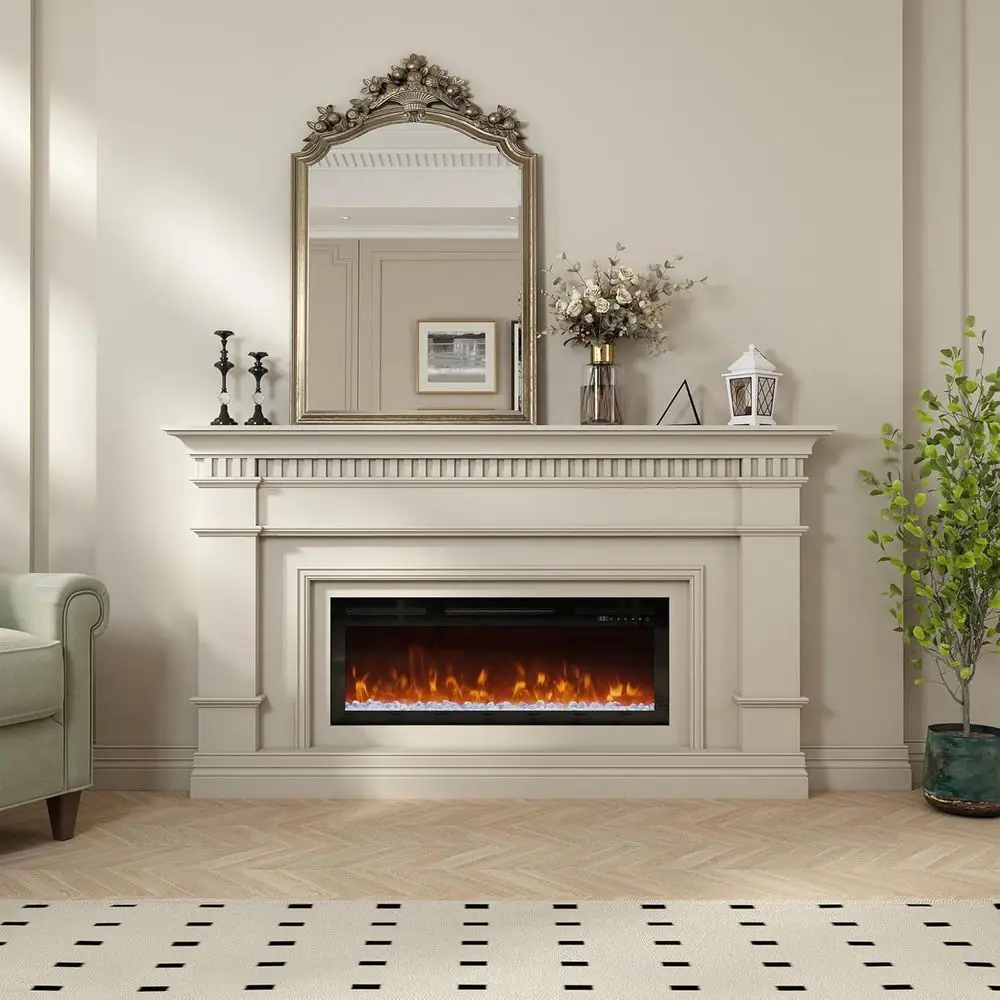 1500W Electric Fireplace Insert with Timer, Remote Control, Adjustable Flame Color
1500W Electric Fireplace Insert with Timer, Remote Control, Adjustable Flame Color