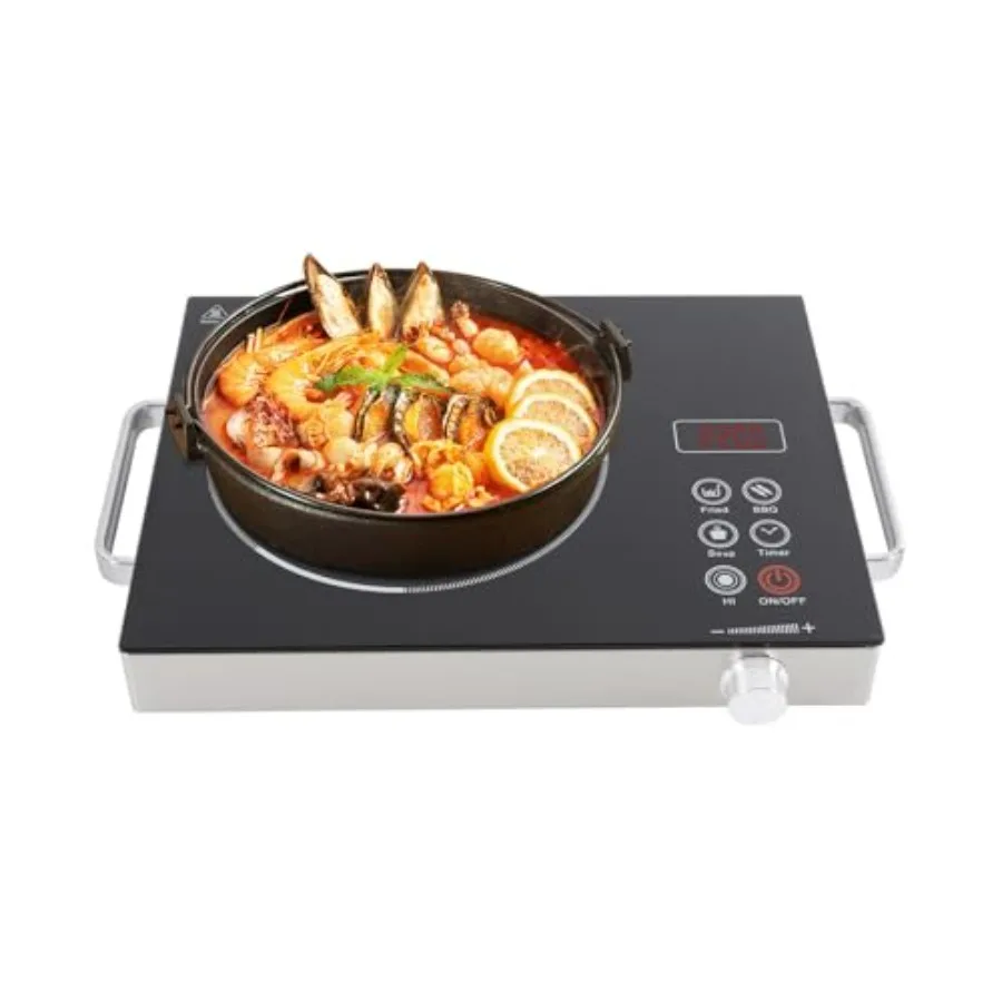 Compact Portable Electric Cooktop 110V 1800W Ceramic Hob with Adjustable Temperature and Overheating Protection for Versatile C
Compact Portable Electric Cooktop 110V 1800W Ceramic Hob with Adjustable Temperature and Overheating Protection for Versatile C