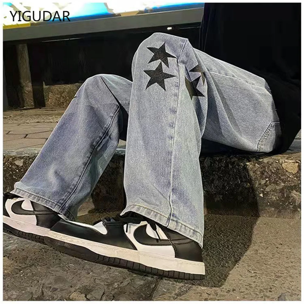 Fashion Brand Cross Jeans Men High Street Denim Homme Loose Straight Wide Leg Pants Male Casual Streetwear Trousers star printed
Fashion Brand Cross Jeans Men High Street Denim Homme Loose Straight Wide Leg Pants Male Casual Streetwear Trousers star printed
