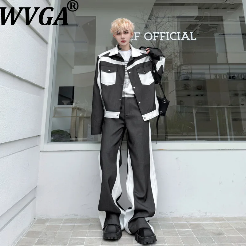 Мужской джинсовый костюм-двойка (куртка с отложным воротником и брюки) из денима, весна 2026, новинка, модный, в стиле колор-блок, нишевый, шик, повседневный, Ins W18871
Мужской джинсовый костюм-двойка (куртка с отложным воротником и брюки) из денима, весна 2026, новинка, модный, в стиле колор-блок, нишевый, шик, повседневный, Ins W18871