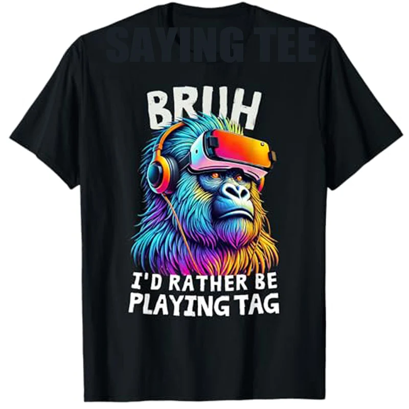 Bruh I'd Rather Be Playing Tag Boys Kids Adult Gorilla VR Gamer Футболка с надписью Y2K Топ с графическим нарядом Блузки с короткими рукавами
Bruh I'd Rather Be Playing Tag Boys Kids Adult Gorilla VR Gamer Футболка с надписью Y2K Топ с графическим нарядом Блузки с короткими рукавами