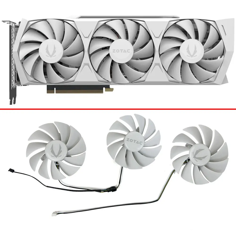 НОВЫЙ 89 мм 4-контактный охлаждающий вентилятор для ZOTAC GAMING GeForce RTX3070 3080 RTX3090 Trinity OC White Edition LHR Вентилятор графического процессора для видеокарты
НОВЫЙ 89 мм 4-контактный охлаждающий вентилятор для ZOTAC GAMING GeForce RTX3070 3080 RTX3090 Trinity OC White Edition LHR Вентилятор графического процессора для видеокарты