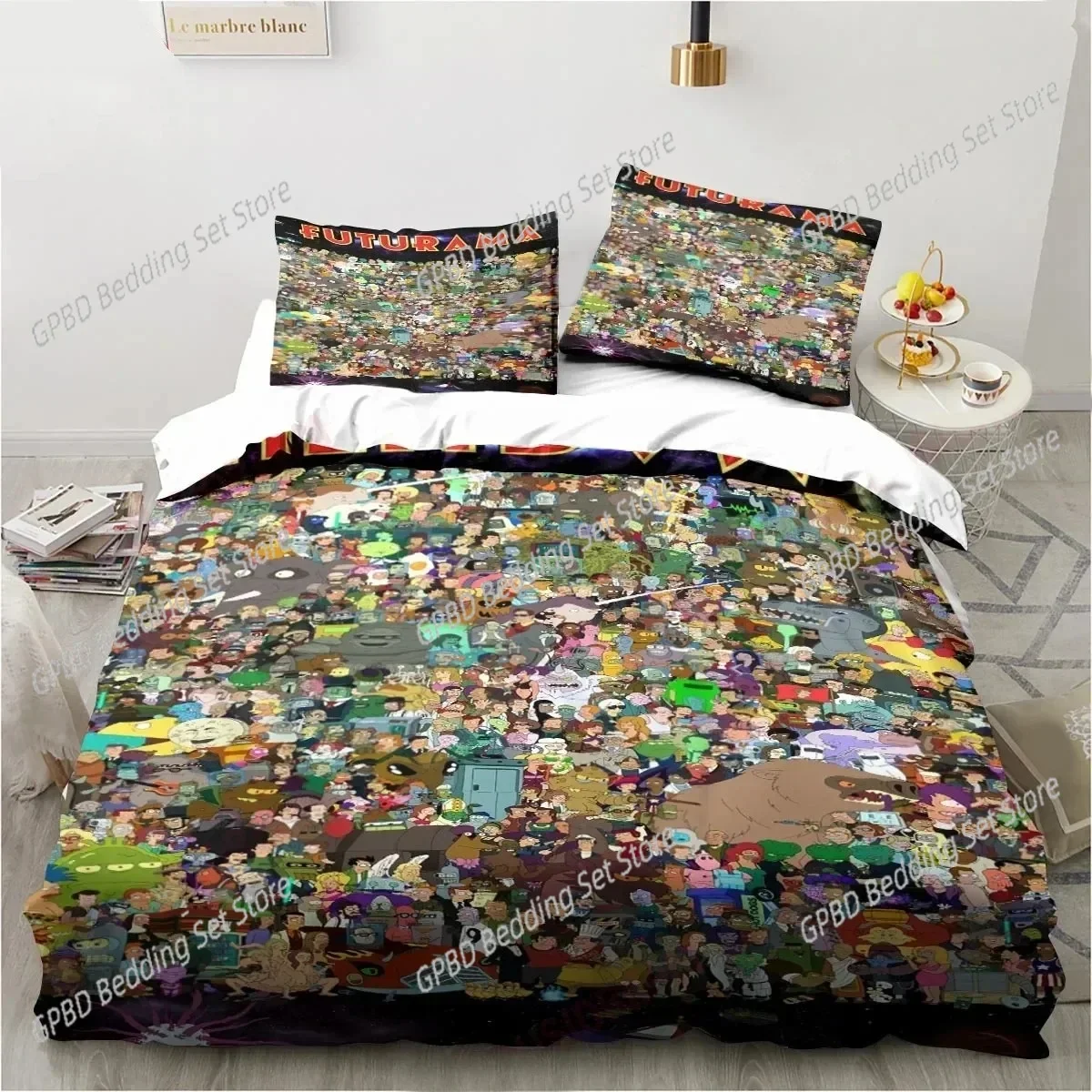 New Print Cartoon Futuramas Bender Bedding Set Luxury Duvet Cover Comforter Bed Set Quilt Cover Pillowcase King Queen Twin Size
New Print Cartoon Futuramas Bender Bedding Set Luxury Duvet Cover Comforter Bed Set Quilt Cover Pillowcase King Queen Twin Size