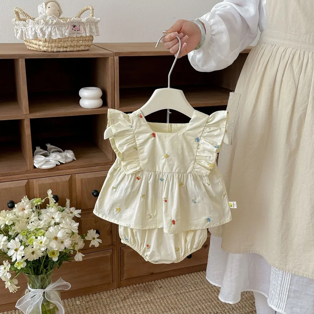 0-3Years Cute Newborn Baby Girl Clothing Set 2026 Summer Ruffles Sleeve Embroidery Tops+Bloomers Short 2PCS Outfits Clothes
0-3Years Cute Newborn Baby Girl Clothing Set 2026 Summer Ruffles Sleeve Embroidery Tops+Bloomers Short 2PCS Outfits Clothes