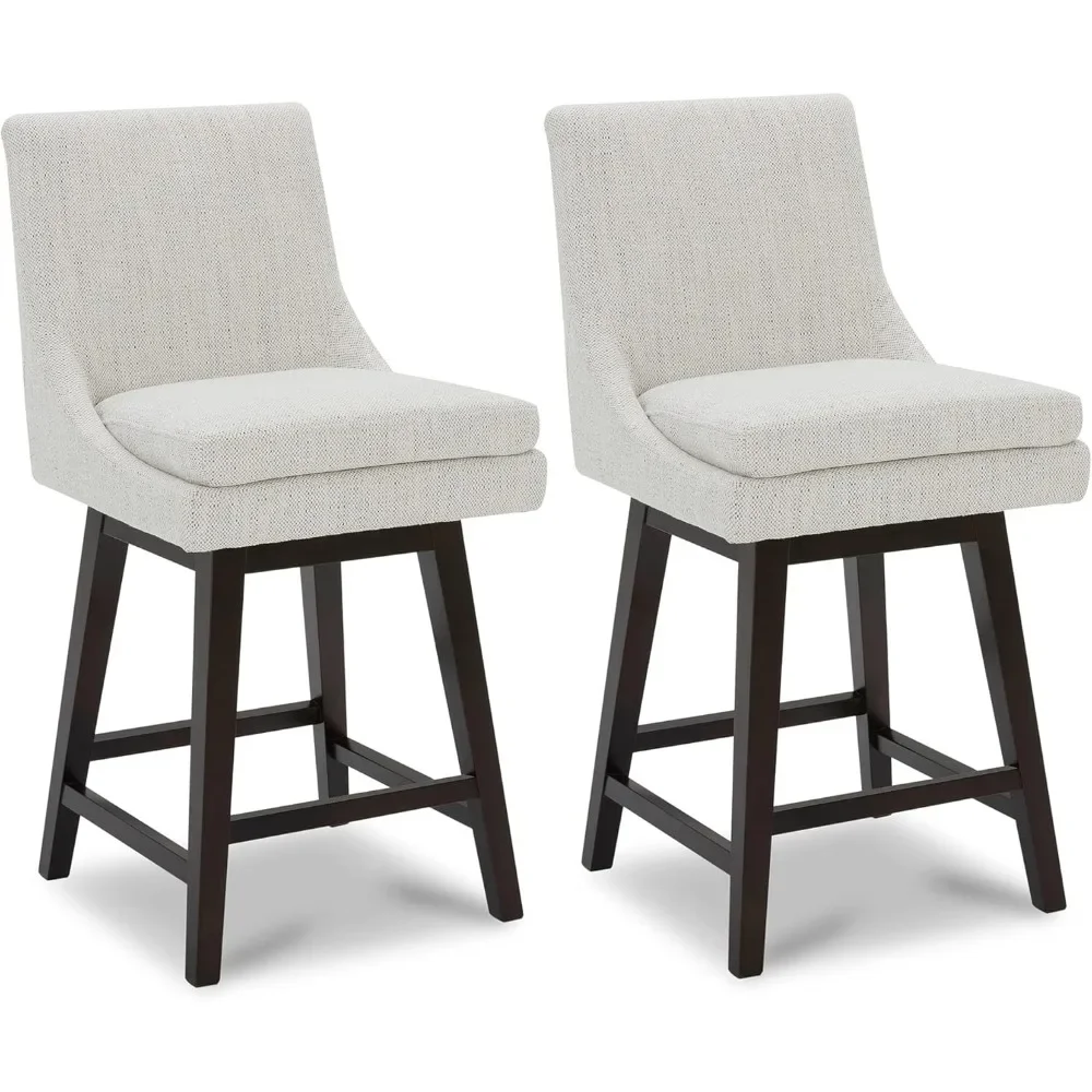 Bar Stools Set of 2, Counter Height Swivel Barstools, Certified Morden Upholstered Fabric Counter Chairs with Back Support
Bar Stools Set of 2, Counter Height Swivel Barstools, Certified Morden Upholstered Fabric Counter Chairs with Back Support