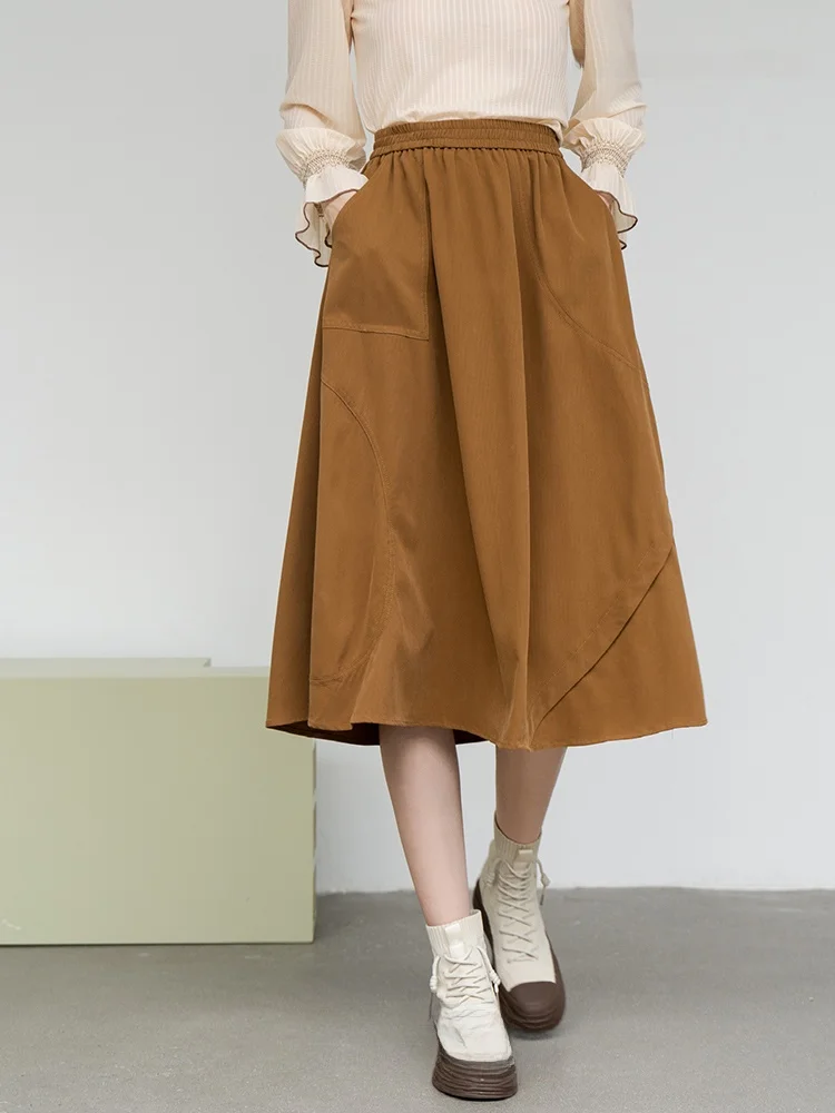 Юбка миди А-силуэта с высокой талией, женская, осенняя, драпированная, повседневная, простая, элегантная
Юбка миди А-силуэта с высокой талией, женская, осенняя, драпированная, повседневная, простая, элегантная