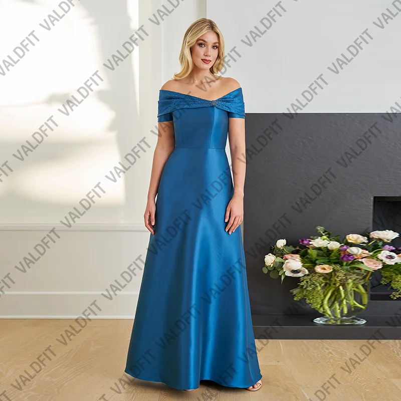 Customized Long A Line Blue Satin Mother of the Bride Dresses 2025 Weddings Party Dress Robes Invitee Mariag
Customized Long A Line Blue Satin Mother of the Bride Dresses 2025 Weddings Party Dress Robes Invitee Mariag