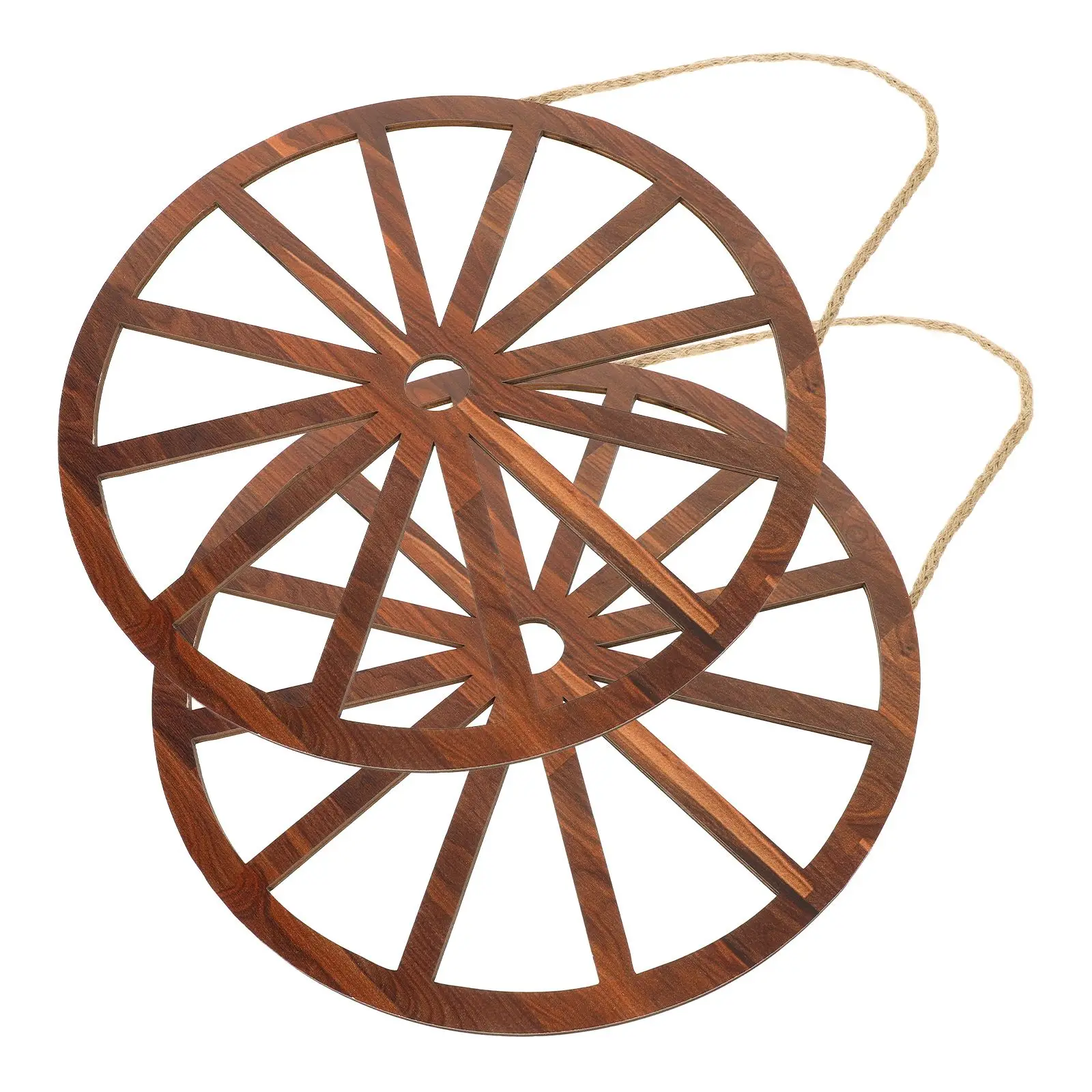 2Pcs Wooden Wheel Wall Vintage Home Decor High-grade Wood Material Hanging Wall Ornament Retro Style
2Pcs Wooden Wheel Wall Vintage Home Decor High-grade Wood Material Hanging Wall Ornament Retro Style