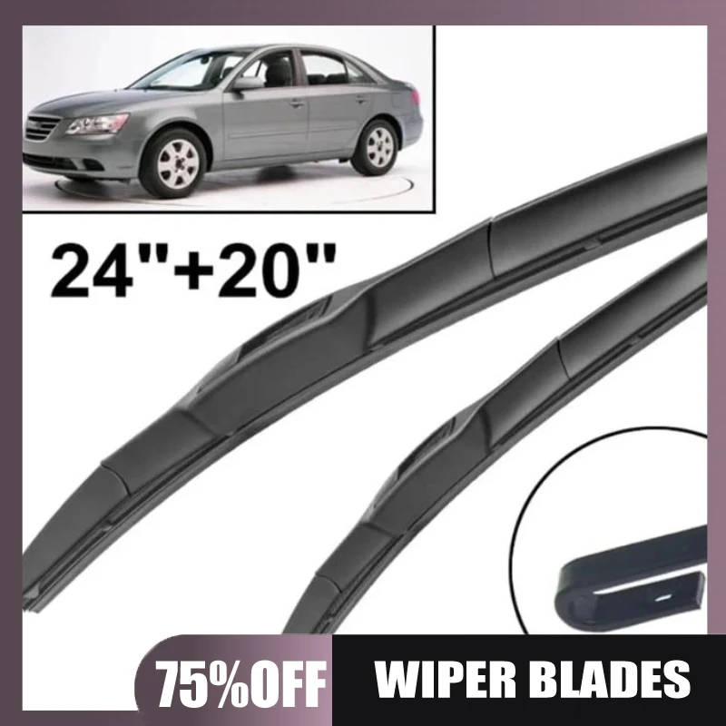 Fits Hyundai Sonata 2006-2010. Size: 24+20 wiper blades
Fits Hyundai Sonata 2006-2010. Size: 24+20 wiper blades