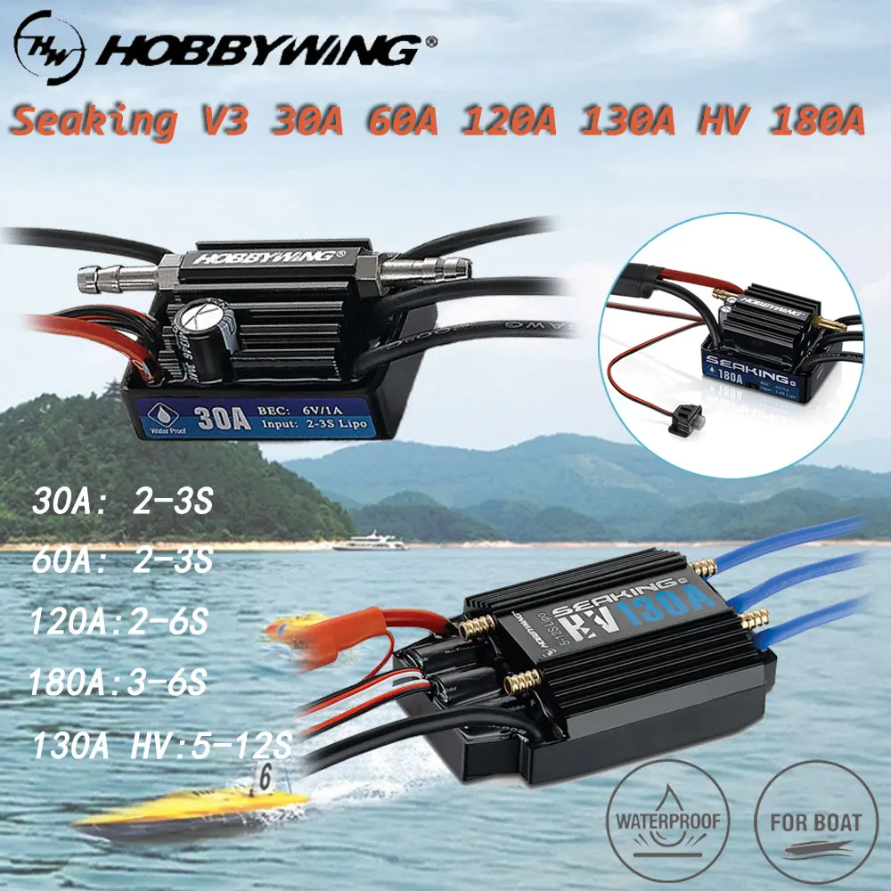 Hobbywing водонепроницаемый бесщеточный ESC Seaking 30A 60A 120A 130A HV 180A V3 электронный регулятор скорости для радиоуправляемых гоночных корабельных лодок
Hobbywing водонепроницаемый бесщеточный ESC Seaking 30A 60A 120A 130A HV 180A V3 электронный регулятор скорости для радиоуправляемых гоночных корабельных лодок