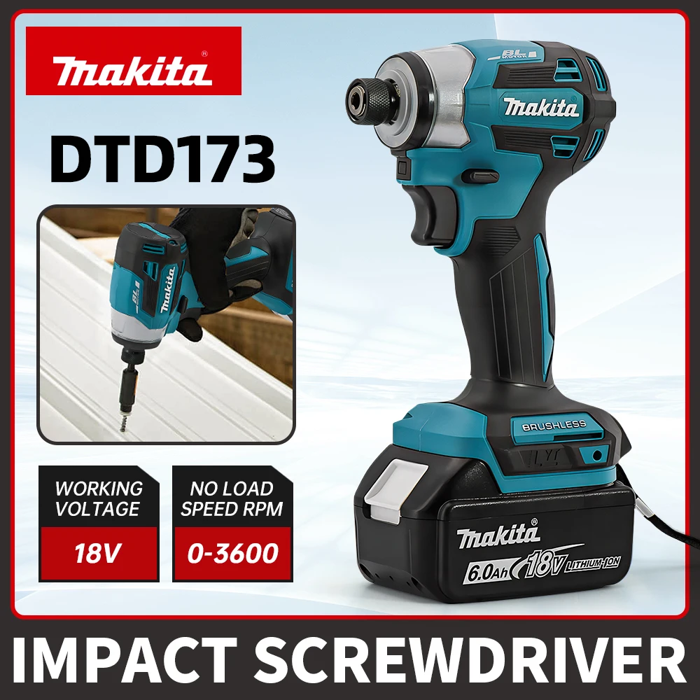 Makita DTD173 18 В Аккумуляторная бесщеточная ударная отвертка Аккумуляторная отвертка Дрели Электроинструменты Архитектура Затяните винт
Makita DTD173 18 В Аккумуляторная бесщеточная ударная отвертка Аккумуляторная отвертка Дрели Электроинструменты Архитектура Затяните винт