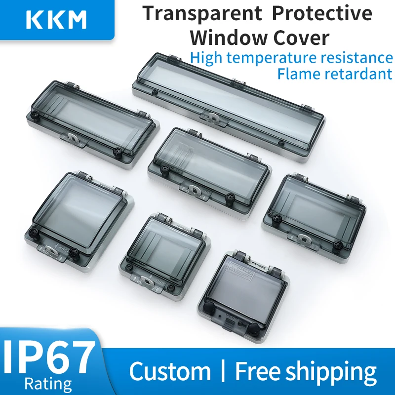 Transparent IP67 Waterproof Protective Window Cover Circuit Breaker Switch Box Protection Electric Junction Box Panel Cover
Transparent IP67 Waterproof Protective Window Cover Circuit Breaker Switch Box Protection Electric Junction Box Panel Cover
