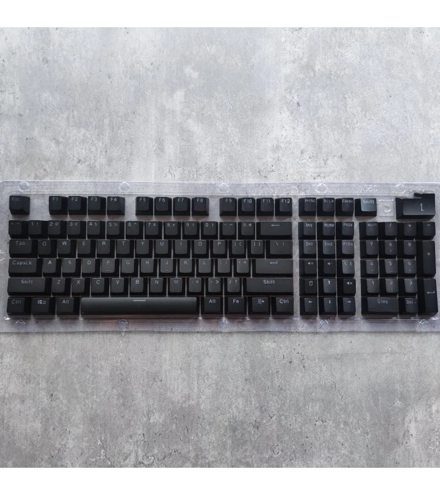 Mechanical keyboard keycaps 104/108/87/61 OEM height ABS material with translucent fonts
Mechanical keyboard keycaps 104/108/87/61 OEM height ABS material with translucent fonts