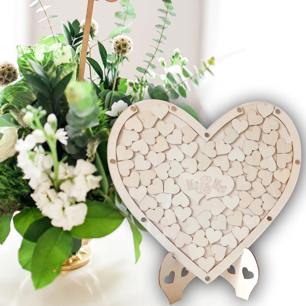 Heart Shape Wedding Guest Book Wooden Wedding Drop Box Rustic Visitors Book with Stand for Anniversary Birthday
Heart Shape Wedding Guest Book Wooden Wedding Drop Box Rustic Visitors Book with Stand for Anniversary Birthday