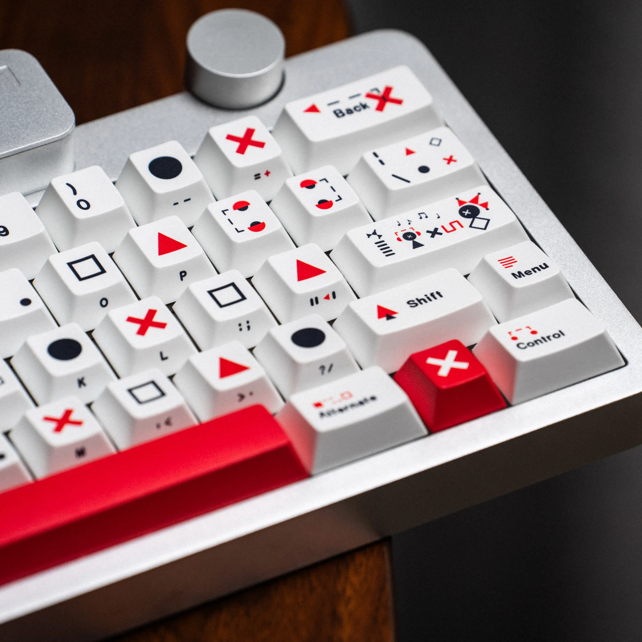 Game cold white color-blocking PBT thermal sublimation original side engraved magnetic shaft keycap
Game cold white color-blocking PBT thermal sublimation original side engraved magnetic shaft keycap