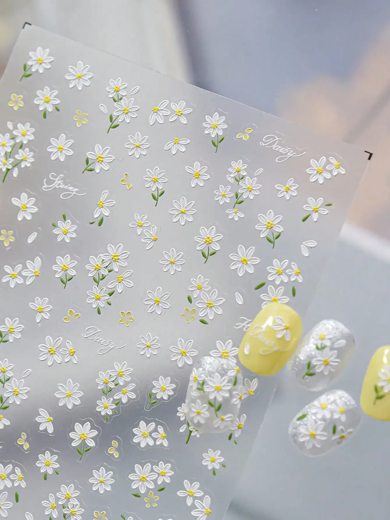 1pc Cute Daisy 5D Embossed Self-Adhesive Sliding Nail Art Sticker, Japanese Nail DIY Decoration Nail Stickers
1pc Cute Daisy 5D Embossed Self-Adhesive Sliding Nail Art Sticker, Japanese Nail DIY Decoration Nail Stickers