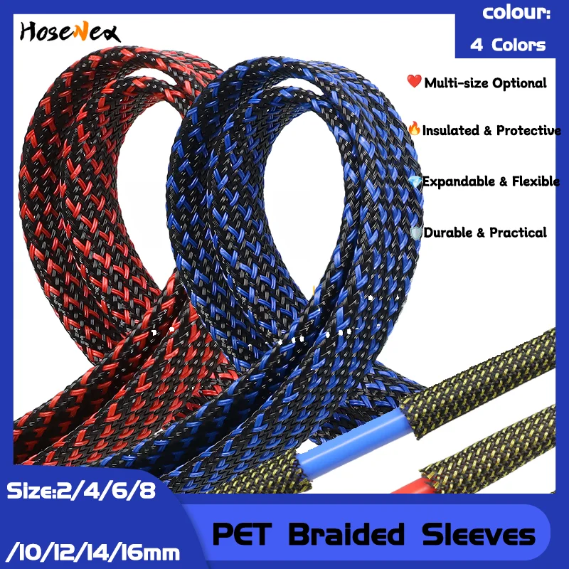 2-16mm Insulated PET Braid Sleeve High Density Expandable Snakeskin Mesh Cable Sheath Flexible Wear-Resistant Flame Wire Wrap
2-16mm Insulated PET Braid Sleeve High Density Expandable Snakeskin Mesh Cable Sheath Flexible Wear-Resistant Flame Wire Wrap