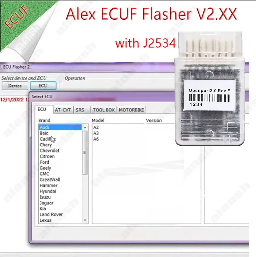 Программатор ЭБУ Alex ECUF Flasher без USB-адаптера с адаптером J2534 Openport 2.0 Nitro
Программатор ЭБУ Alex ECUF Flasher без USB-адаптера с адаптером J2534 Openport 2.0 Nitro