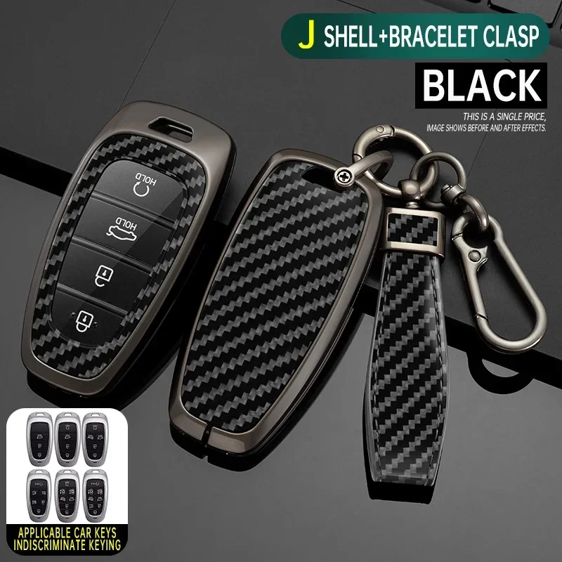 Zinc Alloy Carbon fiber Car Key Case Cover for Hyundai Solaris Sonata Hybrid NEXO NX4 New Grand Santa Fe Tucson 2020 2021
Zinc Alloy Carbon fiber Car Key Case Cover for Hyundai Solaris Sonata Hybrid NEXO NX4 New Grand Santa Fe Tucson 2020 2021