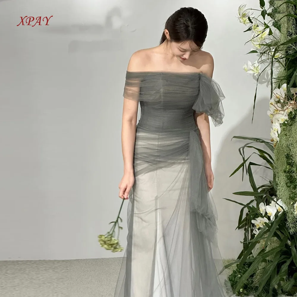 XPAY Elegant Off Shoulder Tulle Evening Party Dresses Korea Wedding Photo shoot Party Long Prom Gowns Evening Formal Customized
XPAY Elegant Off Shoulder Tulle Evening Party Dresses Korea Wedding Photo shoot Party Long Prom Gowns Evening Formal Customized