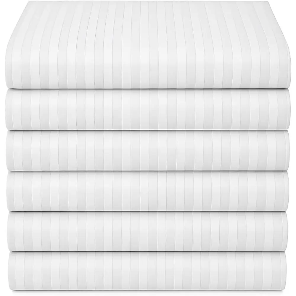 Linteum Textile itted Bed Sheets - Pack o 6 78x80x16 in. - King White Stripe Deep ket Bottom Sheet - Sot Cotton Blended Shrinkag
Linteum Textile itted Bed Sheets - Pack o 6 78x80x16 in. - King White Stripe Deep ket Bottom Sheet - Sot Cotton Blended Shrinkag
