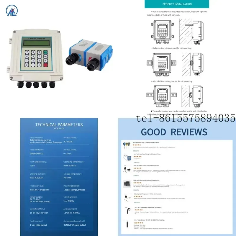 Hot Aice Tech Non-invasive DN15-DN6000mm China Wall Mounted Ultrasonic Water Flowmeter Price,Ultrasonic Flow Meter
Hot Aice Tech Non-invasive DN15-DN6000mm China Wall Mounted Ultrasonic Water Flowmeter Price,Ultrasonic Flow Meter