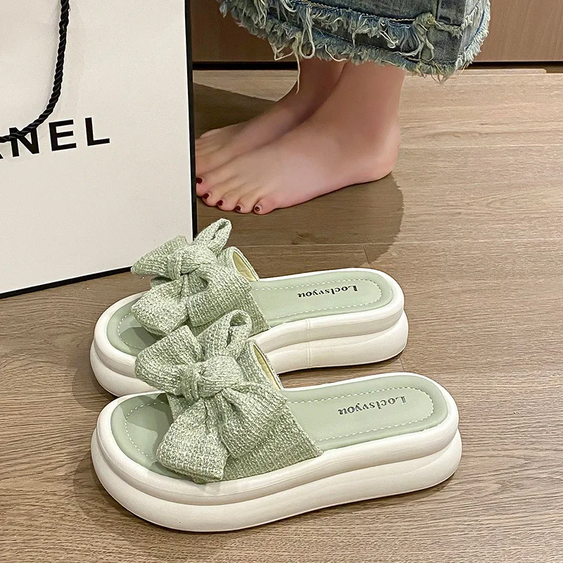 Bow Platform Women Slippers Summer Flats Flip Flops Shoes 2026 New Fashion Dress Beach Sandals Walking Slides Female Zapatillas
Bow Platform Women Slippers Summer Flats Flip Flops Shoes 2026 New Fashion Dress Beach Sandals Walking Slides Female Zapatillas