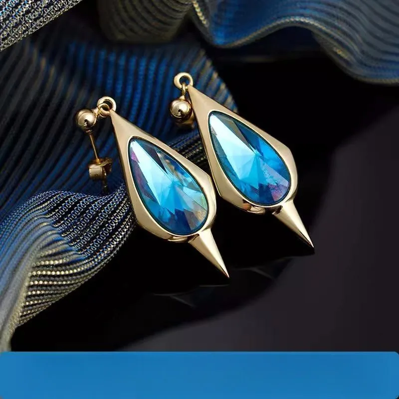 Anime Genshin Impact Cosplay Kaeya Earring Eeardrop Blue Crystal Women Men Cosplay Earstuds Metal Props Accessories Gifts
Anime Genshin Impact Cosplay Kaeya Earring Eeardrop Blue Crystal Women Men Cosplay Earstuds Metal Props Accessories Gifts