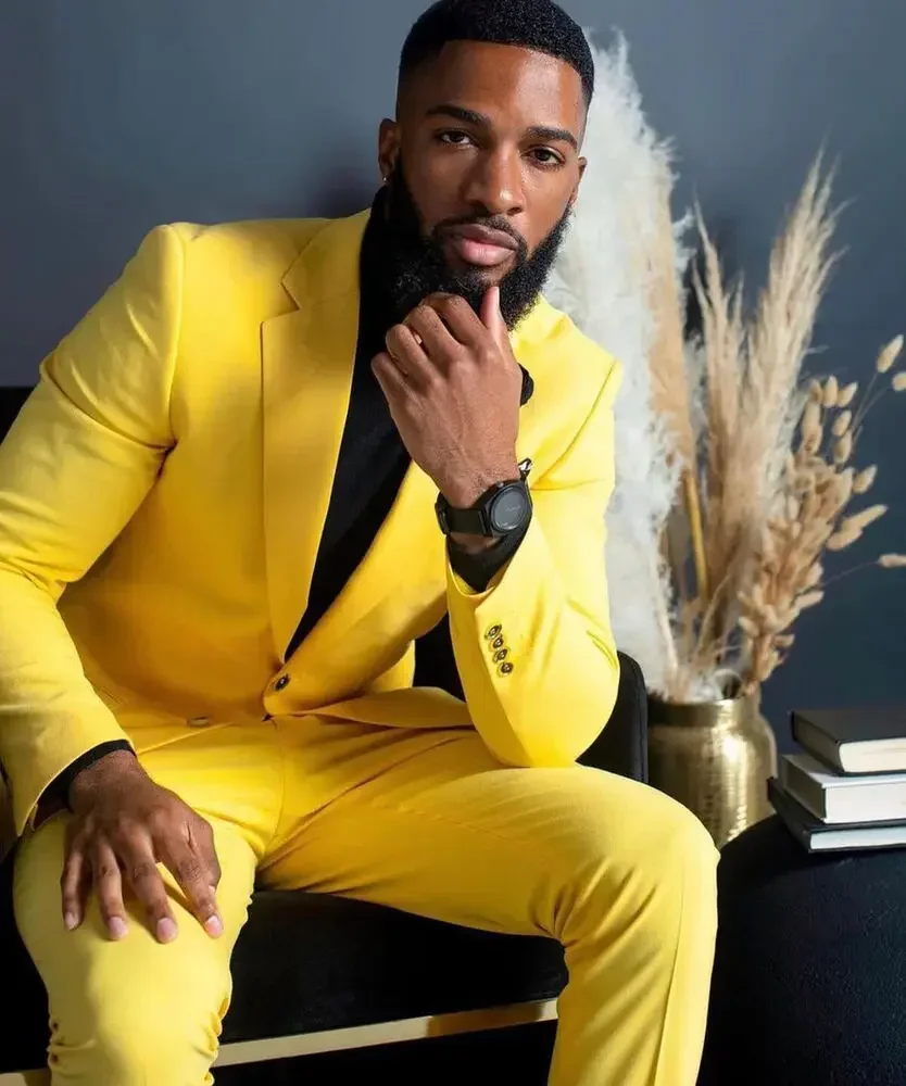 New Arrival Yellow Men Suits Fashion Business Casual Wedding Party Tuxedo Two Piece Formal Notch Lapel Single Button Suit Slim
New Arrival Yellow Men Suits Fashion Business Casual Wedding Party Tuxedo Two Piece Formal Notch Lapel Single Button Suit Slim