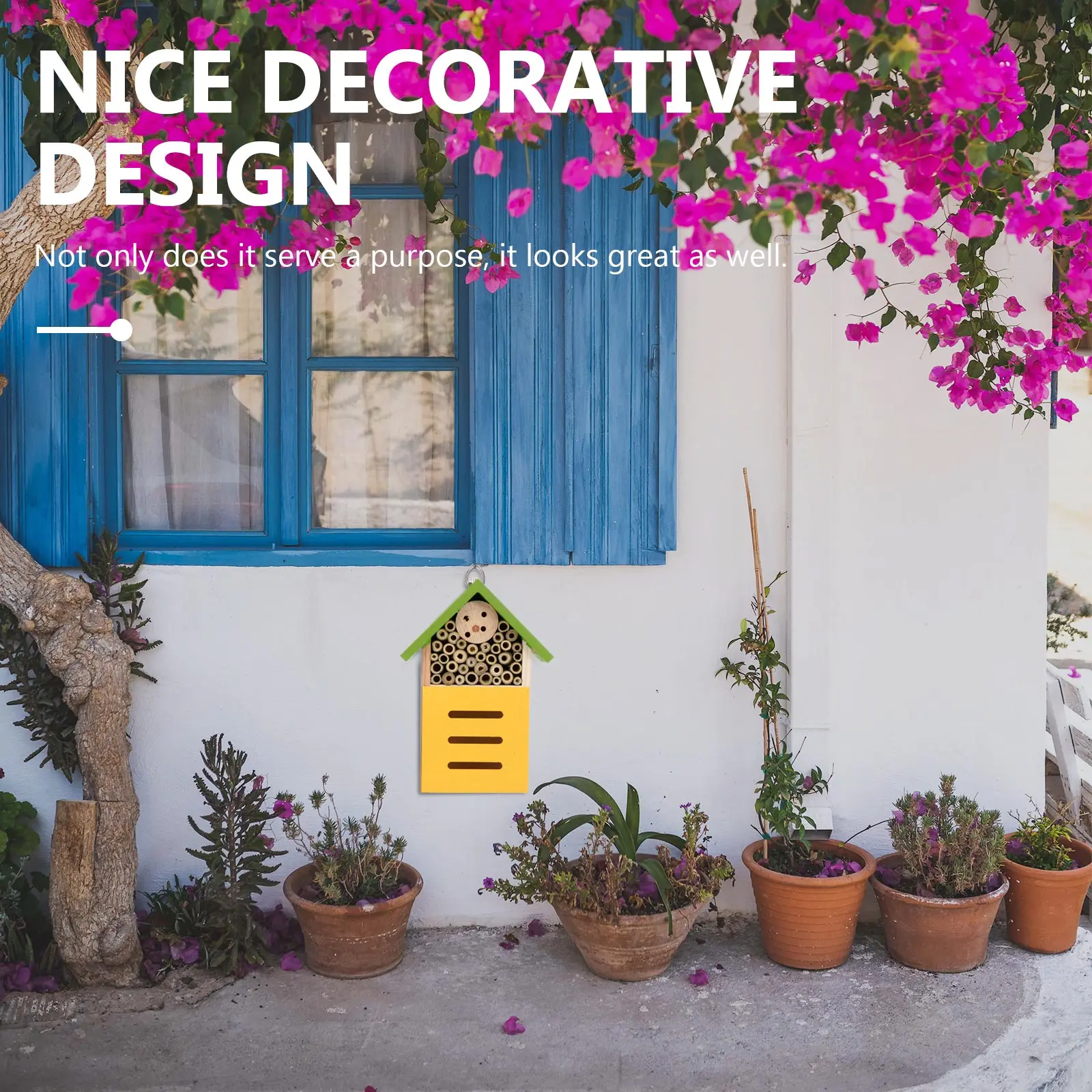 Insect House Bee Decorative Bee House Nest Iron Hooks Garden Hanging Wooden Bug Cabin Home Shelter Pet Supplies
Insect House Bee Decorative Bee House Nest Iron Hooks Garden Hanging Wooden Bug Cabin Home Shelter Pet Supplies