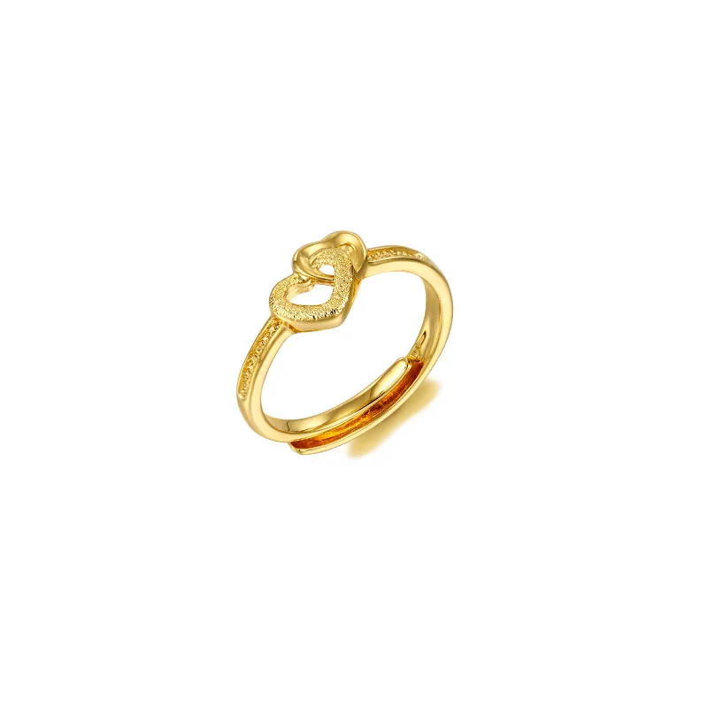 Fashion 24K Gold Plated Heart To Heart Love Ring Adjustable Classical Gilded Jewelry For Women Exquisite Decorations 2024
Fashion 24K Gold Plated Heart To Heart Love Ring Adjustable Classical Gilded Jewelry For Women Exquisite Decorations 2024