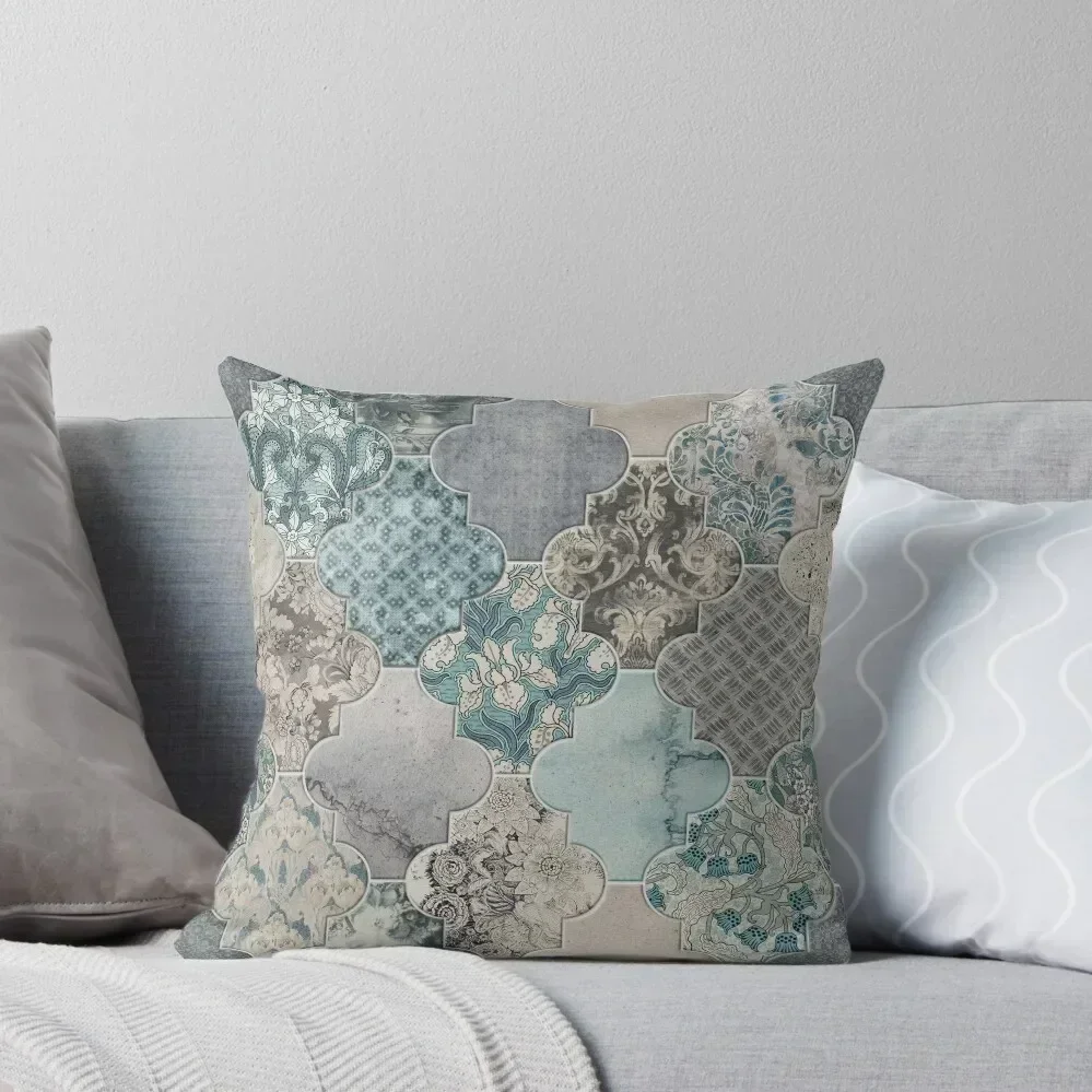 Moroccan Tiles Duck Egg Blue Grey Cream Throw Pillow sleeping pillows Cushion Cover Luxury pillow
Moroccan Tiles Duck Egg Blue Grey Cream Throw Pillow sleeping pillows Cushion Cover Luxury pillow