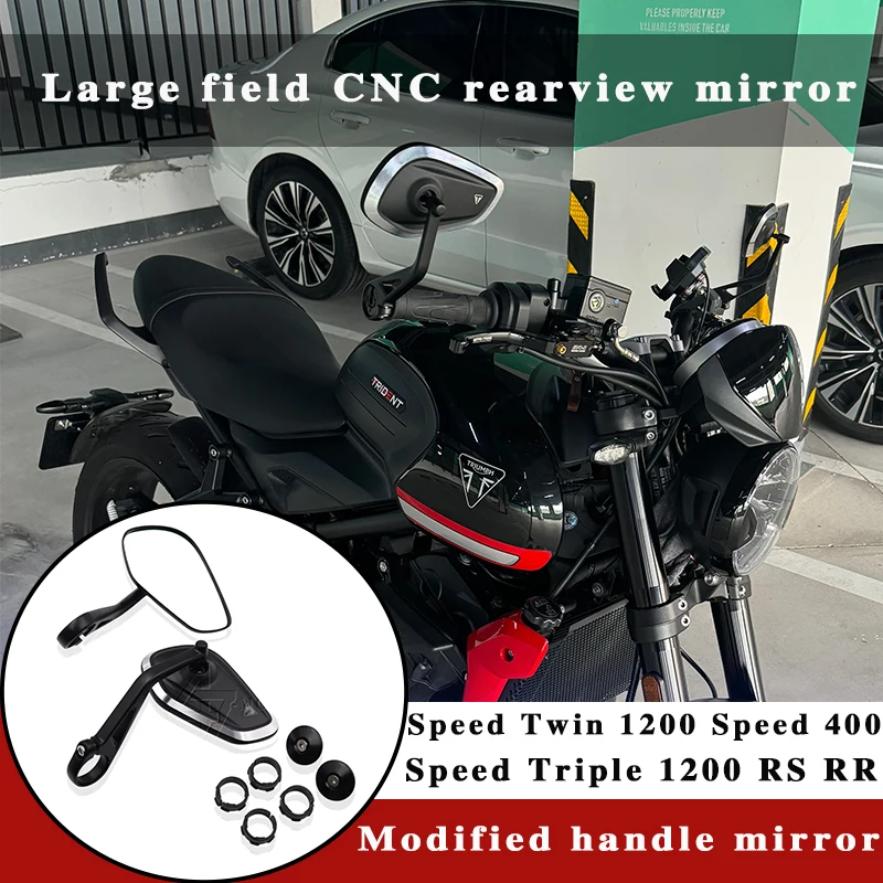 Motorcycle Handlebar Handle Bar Rearview Side Mirrors Bar End Mirror Kit For Speed Triple 1200 RS RR Speed Twin 1200 Speed 400
Motorcycle Handlebar Handle Bar Rearview Side Mirrors Bar End Mirror Kit For Speed Triple 1200 RS RR Speed Twin 1200 Speed 400