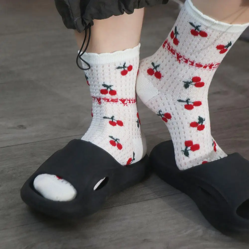 Kawaii Ruffle Cherry Short Socks Hollow Out Letter Mesh Ankle Socks Female Hosiery Ins Korean Style Summer Tube Socks Girl
Kawaii Ruffle Cherry Short Socks Hollow Out Letter Mesh Ankle Socks Female Hosiery Ins Korean Style Summer Tube Socks Girl