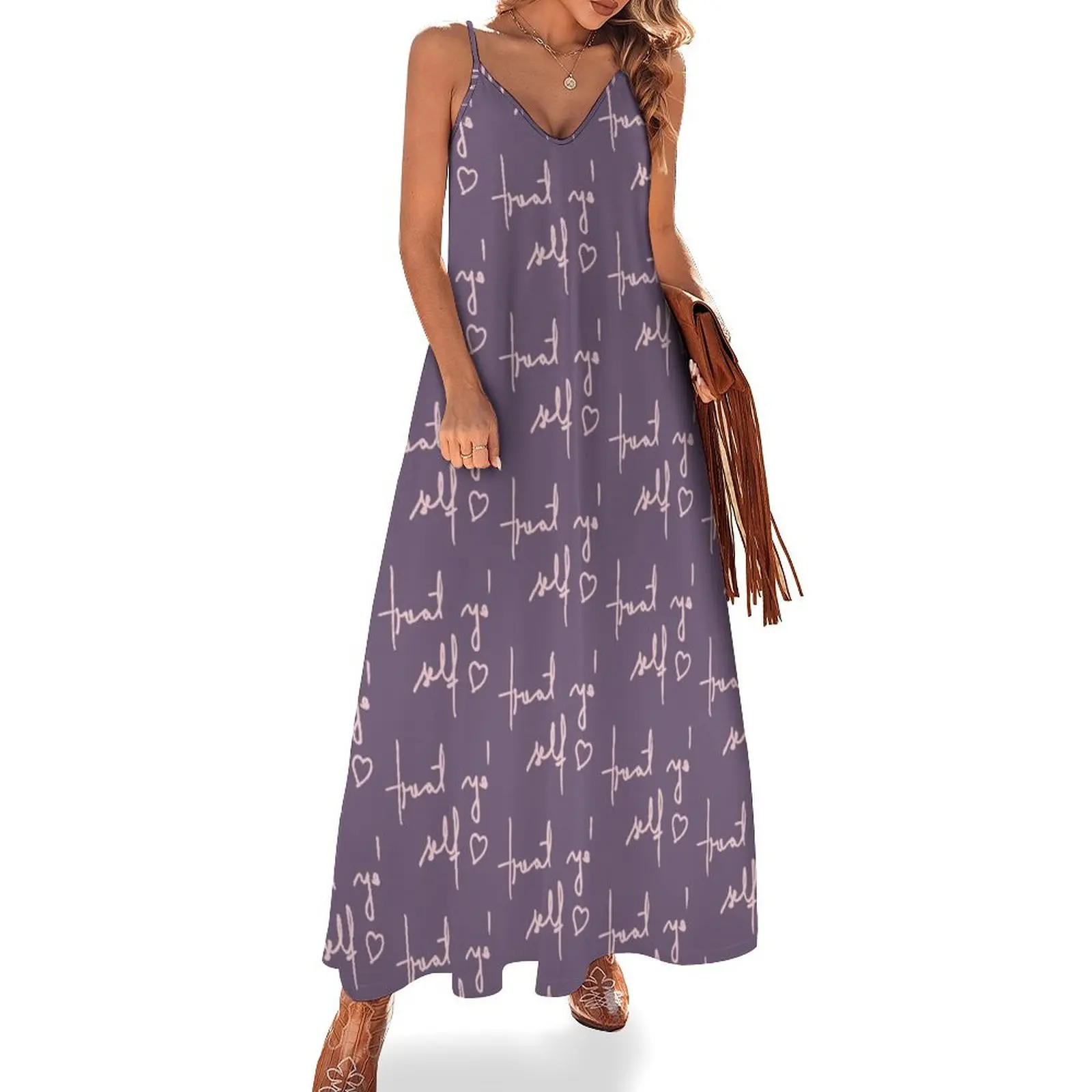 Treat yo self motivational quote, Parks and recreation series Sleeveless Dress evening dress woman Women's long dress
Treat yo self motivational quote, Parks and recreation series Sleeveless Dress evening dress woman Women's long dress