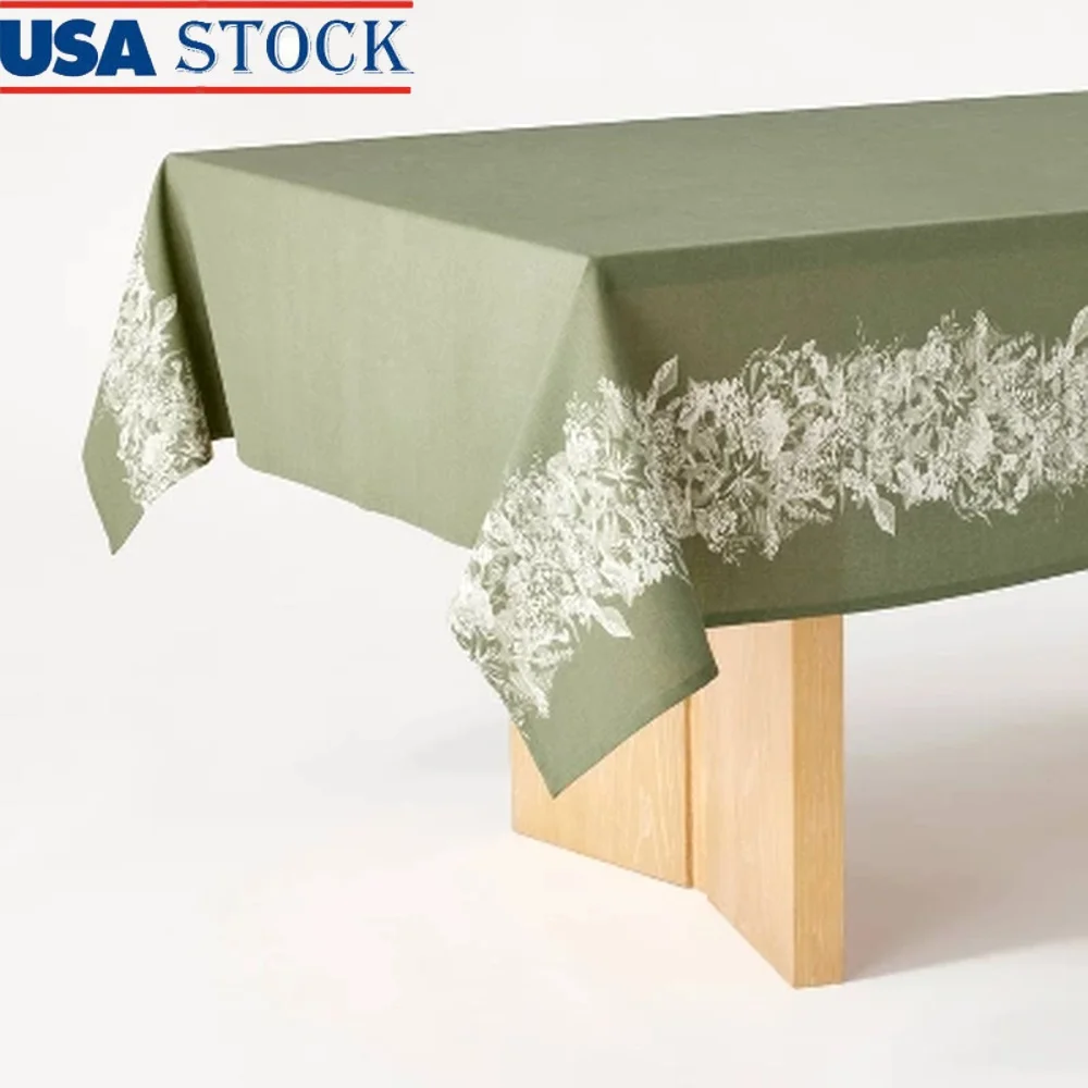 Скатерть с цветочным рисунком 60x104 дюйма, хлопковая, прямоугольная, шалфейная, зеленая, кремовая, с принтом, можно стирать в машине, весенний декор, сертифицирован OEKO-TEX
Скатерть с цветочным рисунком 60x104 дюйма, хлопковая, прямоугольная, шалфейная, зеленая, кремовая, с принтом, можно стирать в машине, весенний декор, сертифицирован OEKO-TEX