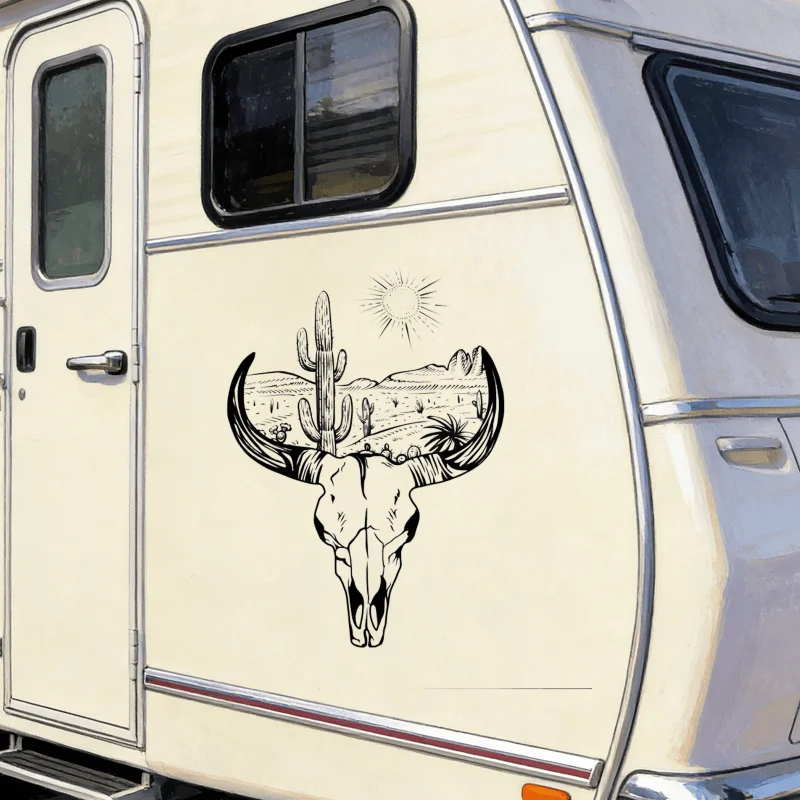 2pcs/ Sheet Bull Skull & Desert Themed Car Stickers Cactus & Wilderness Element Vehicle Decals PVC Material Hard to Fall Off
2pcs/ Sheet Bull Skull & Desert Themed Car Stickers Cactus & Wilderness Element Vehicle Decals PVC Material Hard to Fall Off