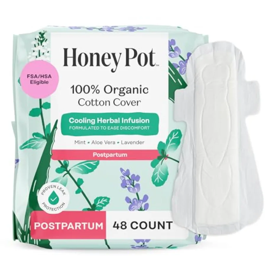 48ct - Herbal Pads w/Wings - Infused w/Essential Oils for Cooling Effect, Organic Cotton Cover, and Ultra-Absorbent - Feminine
48ct - Herbal Pads w/Wings - Infused w/Essential Oils for Cooling Effect, Organic Cotton Cover, and Ultra-Absorbent - Feminine